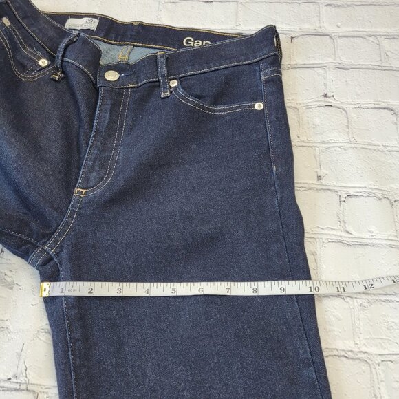 Gap Woman’s dark blue authentic flare jeans size 29 Short - Picture 2 of 12